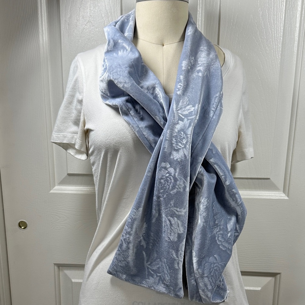 Artisan Silver Floral Scarf